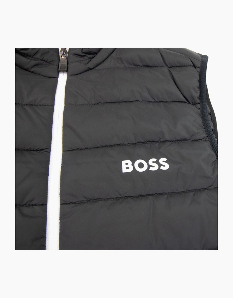 Hugo Boss V Thor Logo Detail Water Repellent Gilet Black 002