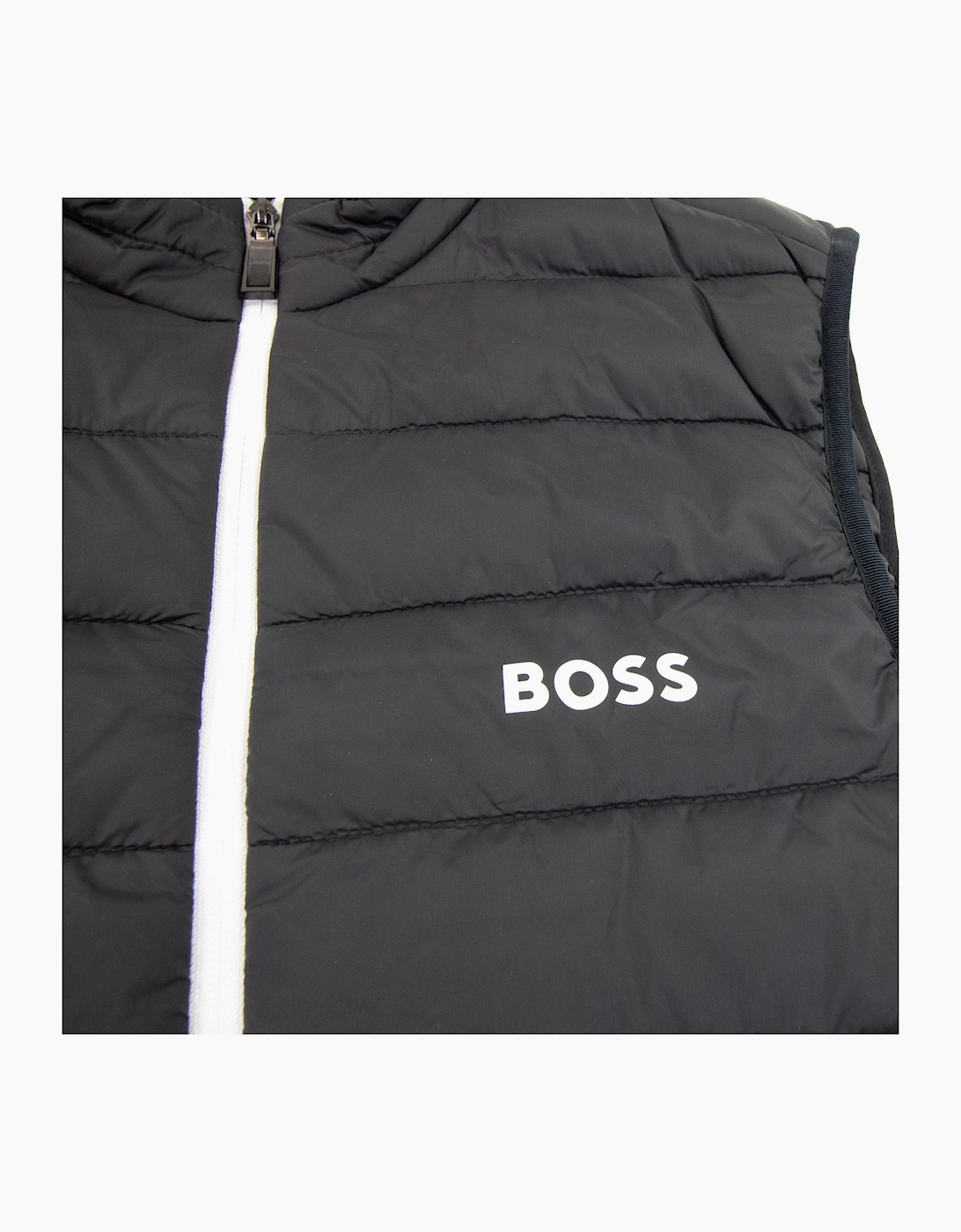 Hugo Boss V Thor Logo Detail Water Repellent Gilet Black 002