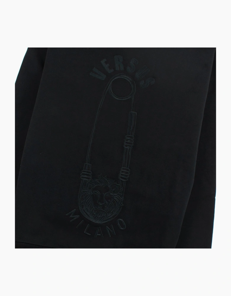 Versace Versus Embroidered Pin Sweatshirt Black