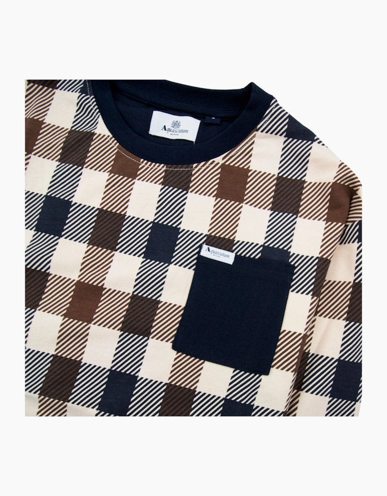 Aquascutum Macro Iconic Pocket Crewneck Navy 11