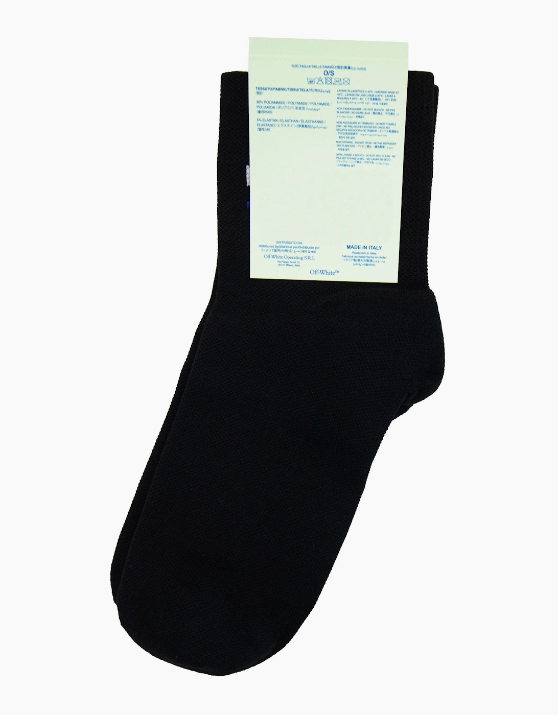 Off White Steps Off Logo Low Socks Black/white