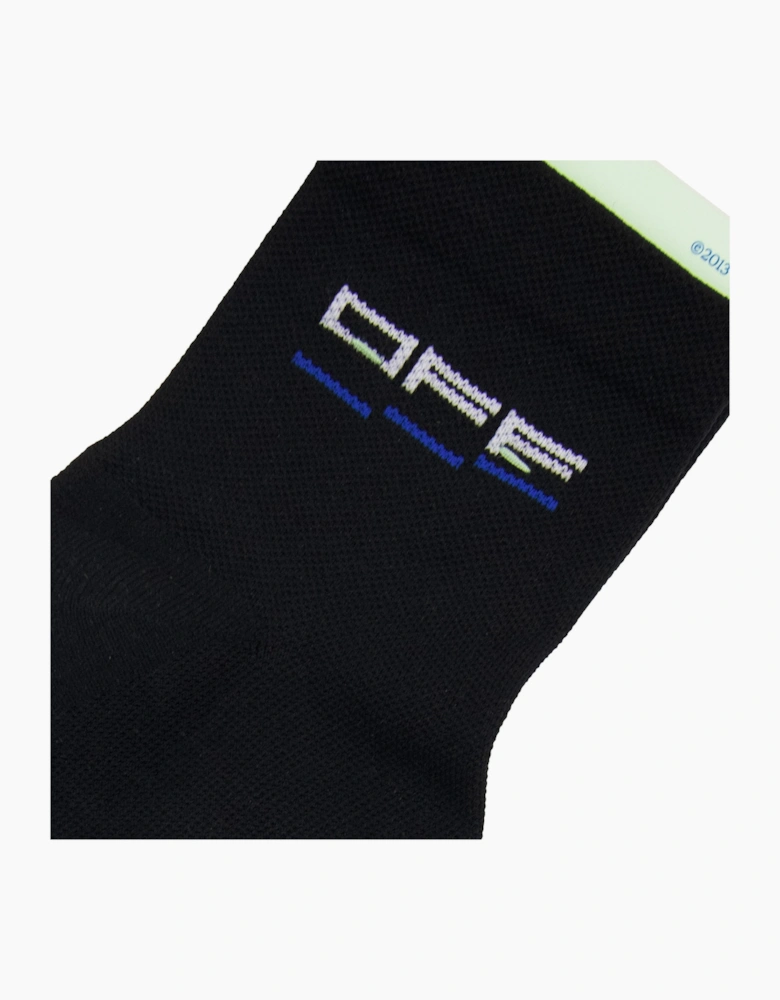 Off White Steps Off Logo Low Socks Black/white
