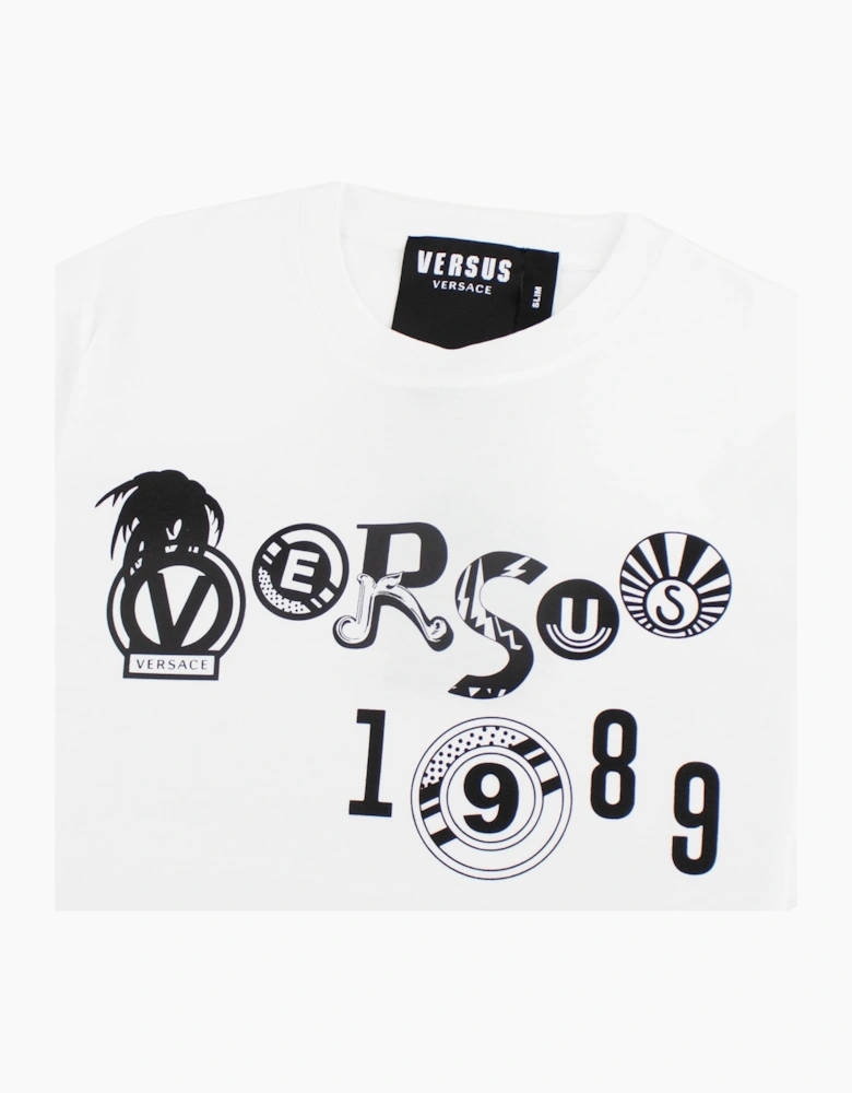 Versace Versus Slim Fit Print T-shirt White