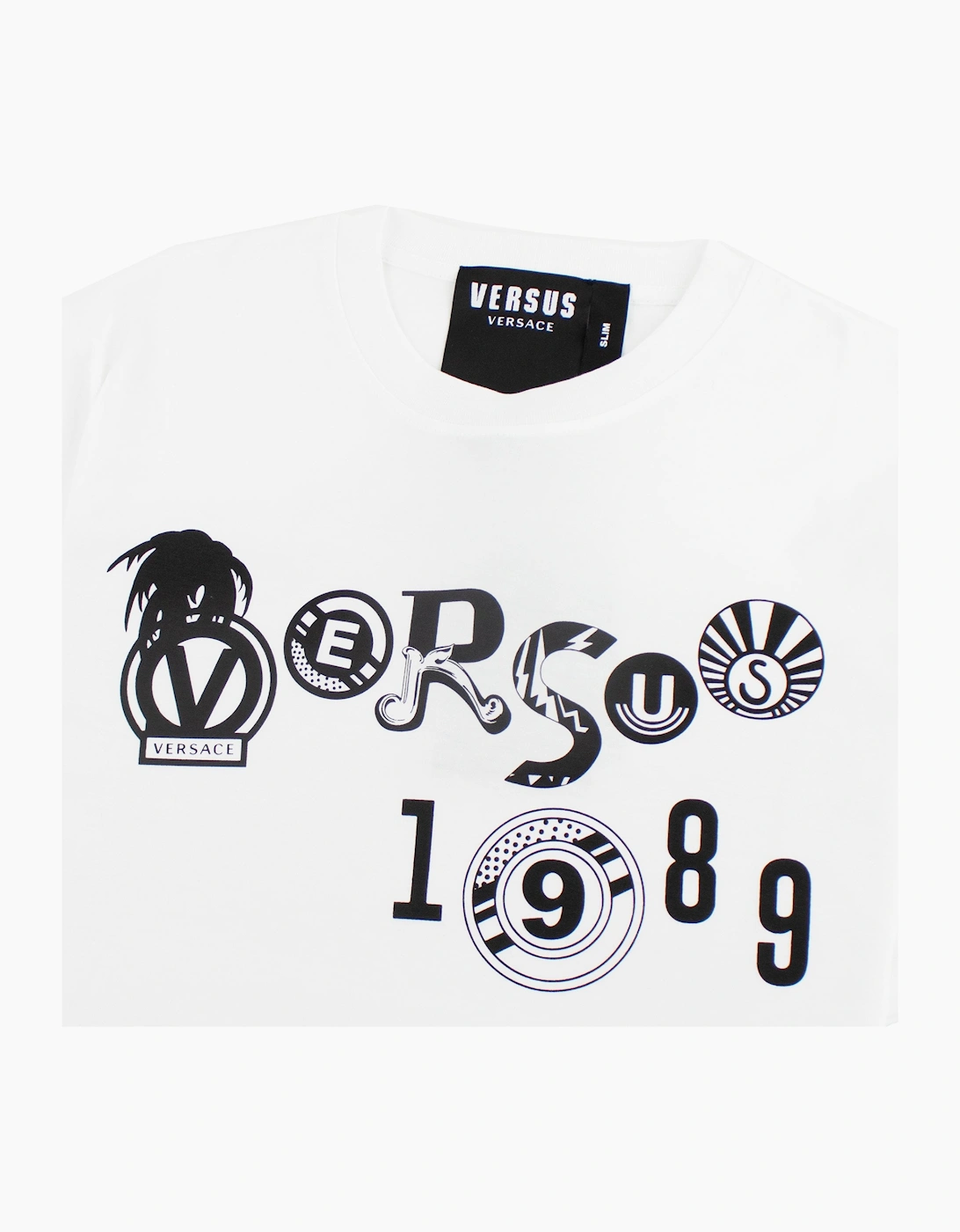 Versace Versus Slim Fit Print T-shirt White