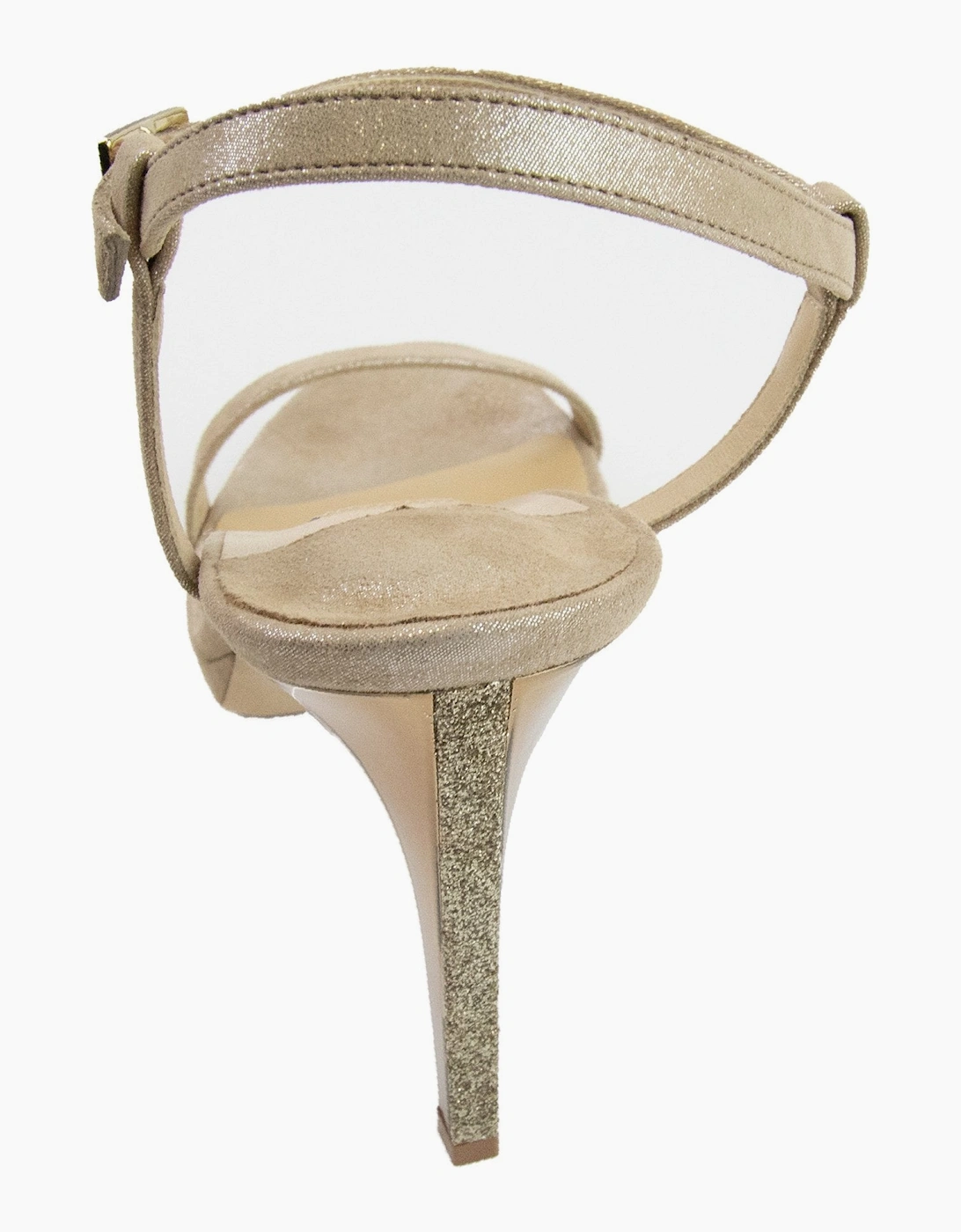 Jimmy Choo Claudette 100 Shimmer Leather Sandals Nude