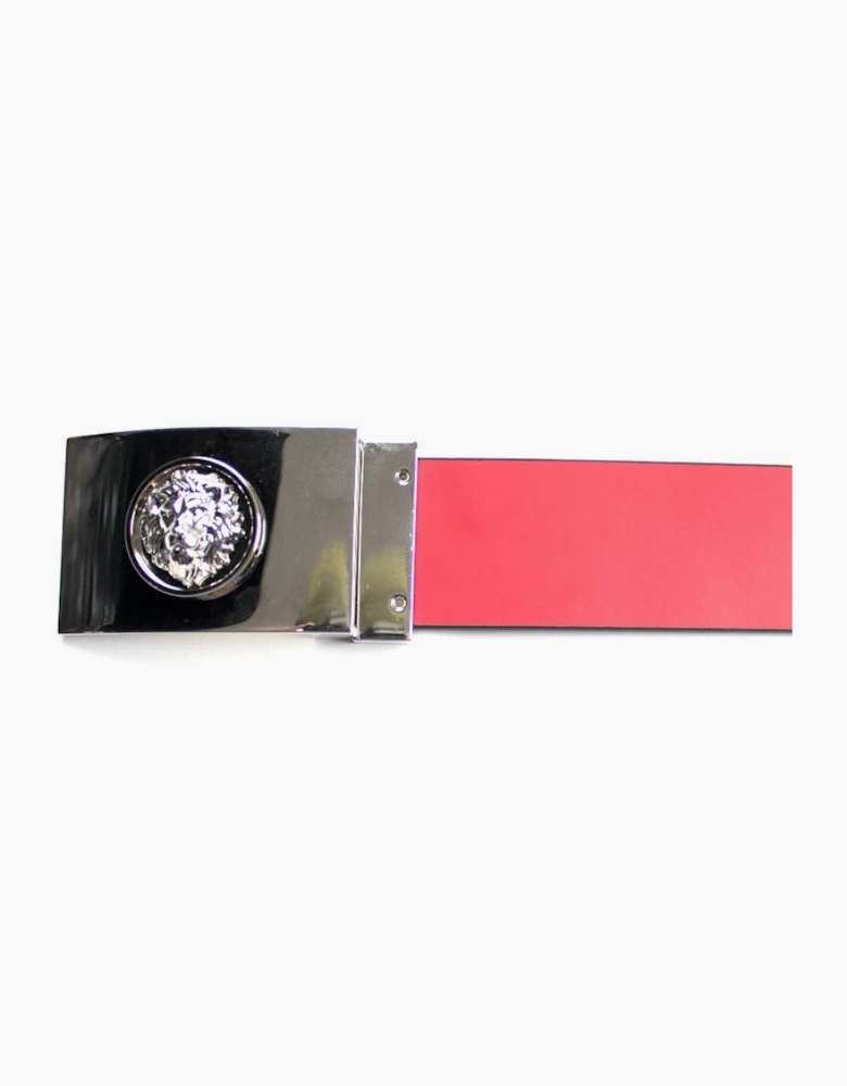 Versace Versus Rectangle Logo Reversible Belt Black/Red