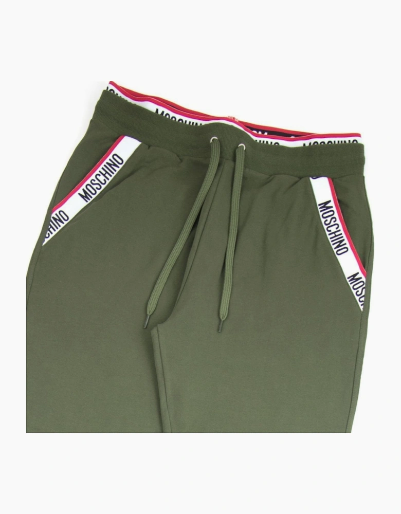 Moschino Underwear Pocket Tape Logo Jogging Pants Khaki