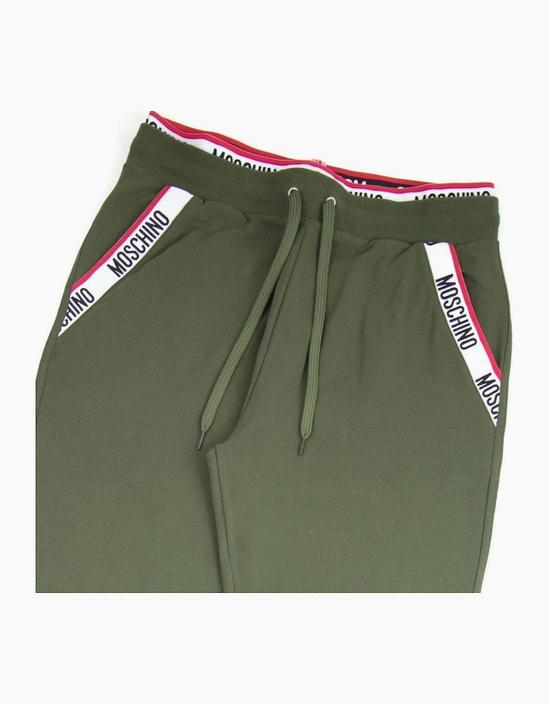 Moschino Underwear Pocket Tape Logo Jogging Pants Khaki
