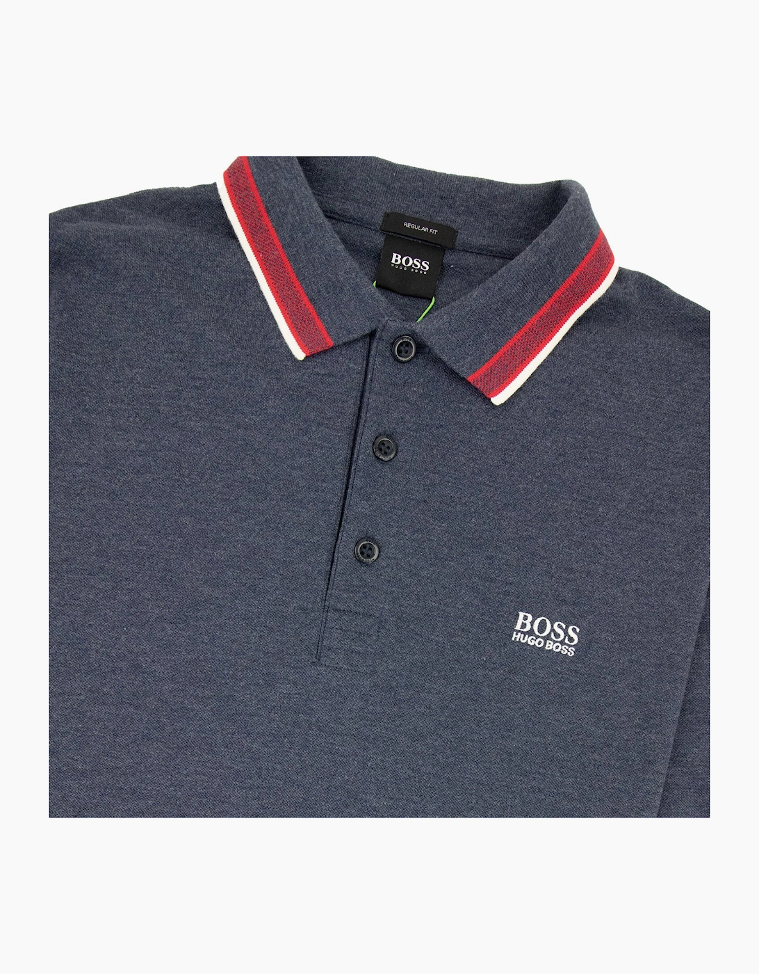 Hugo Boss Plisy Long Sleeve Polo Blue/red