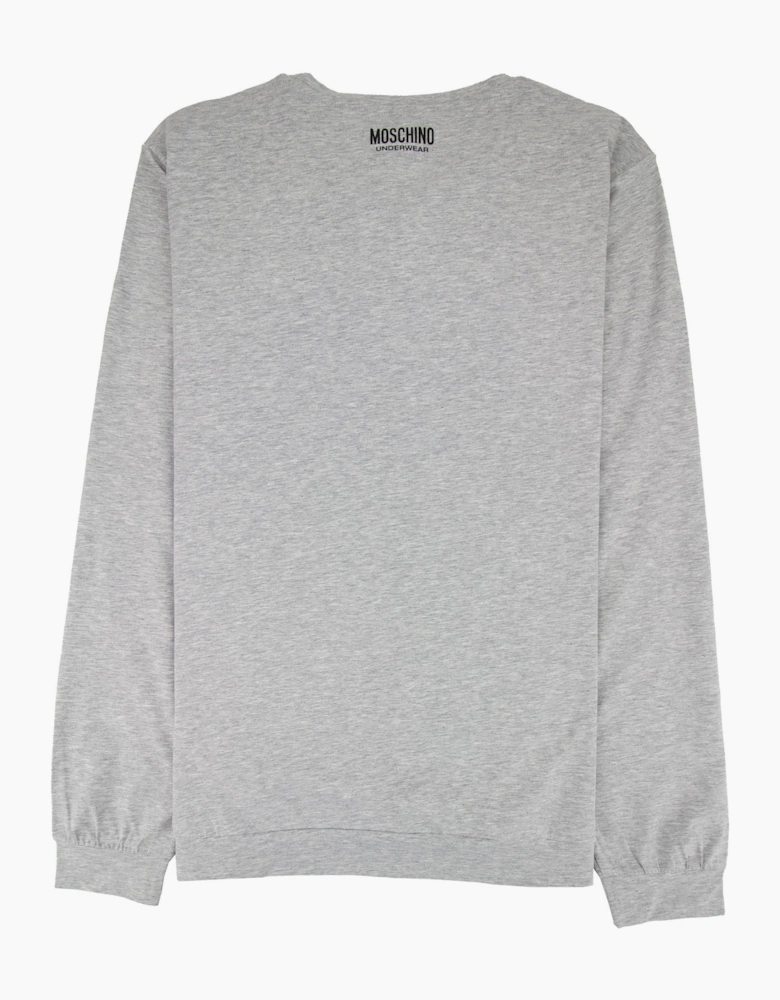 Moschino Underwear Long Sleeve Shoulder Top Grey