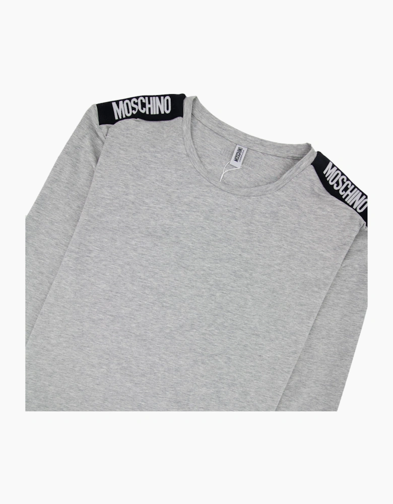 Moschino Underwear Long Sleeve Shoulder Top Grey