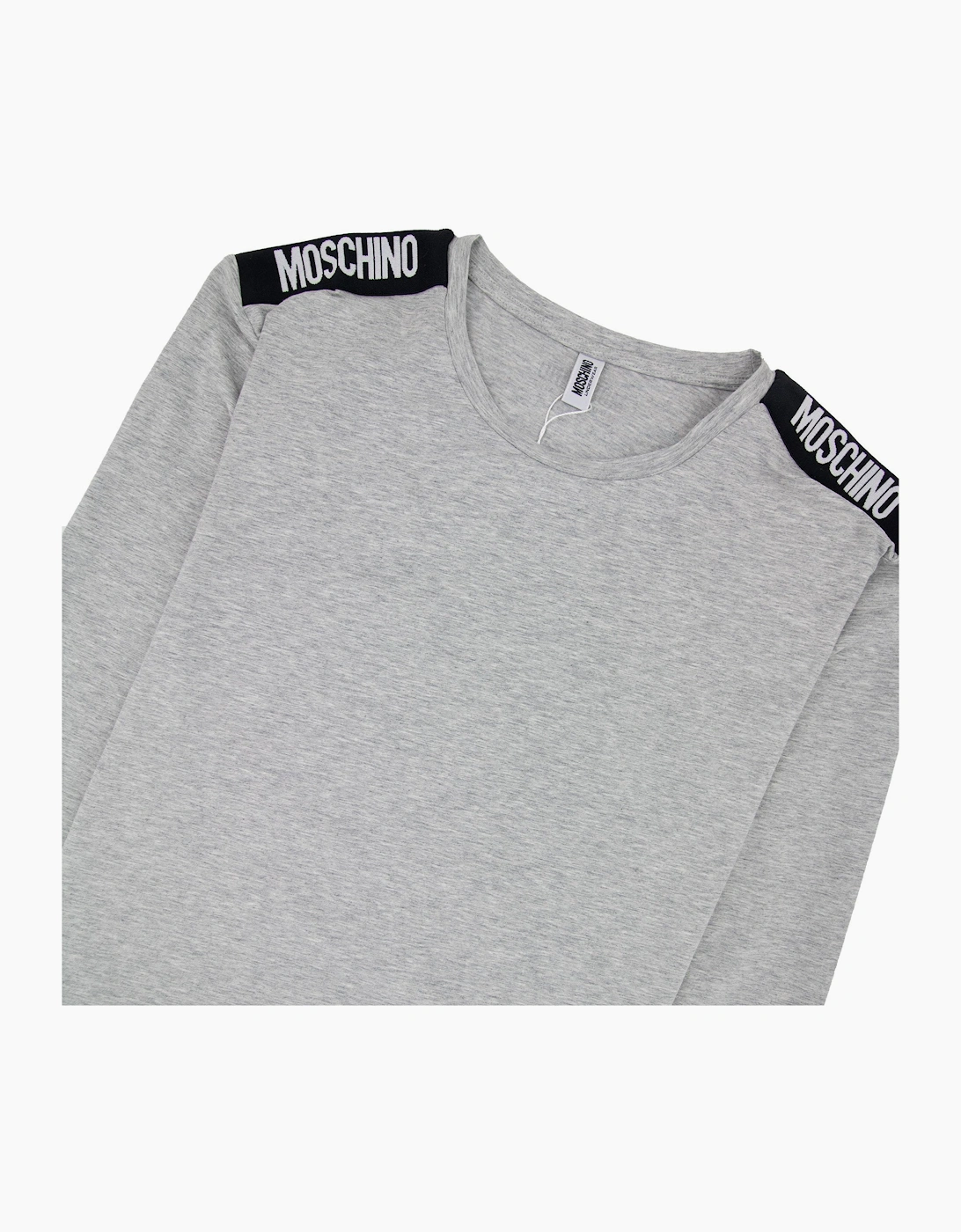 Moschino Underwear Long Sleeve Shoulder Top Grey