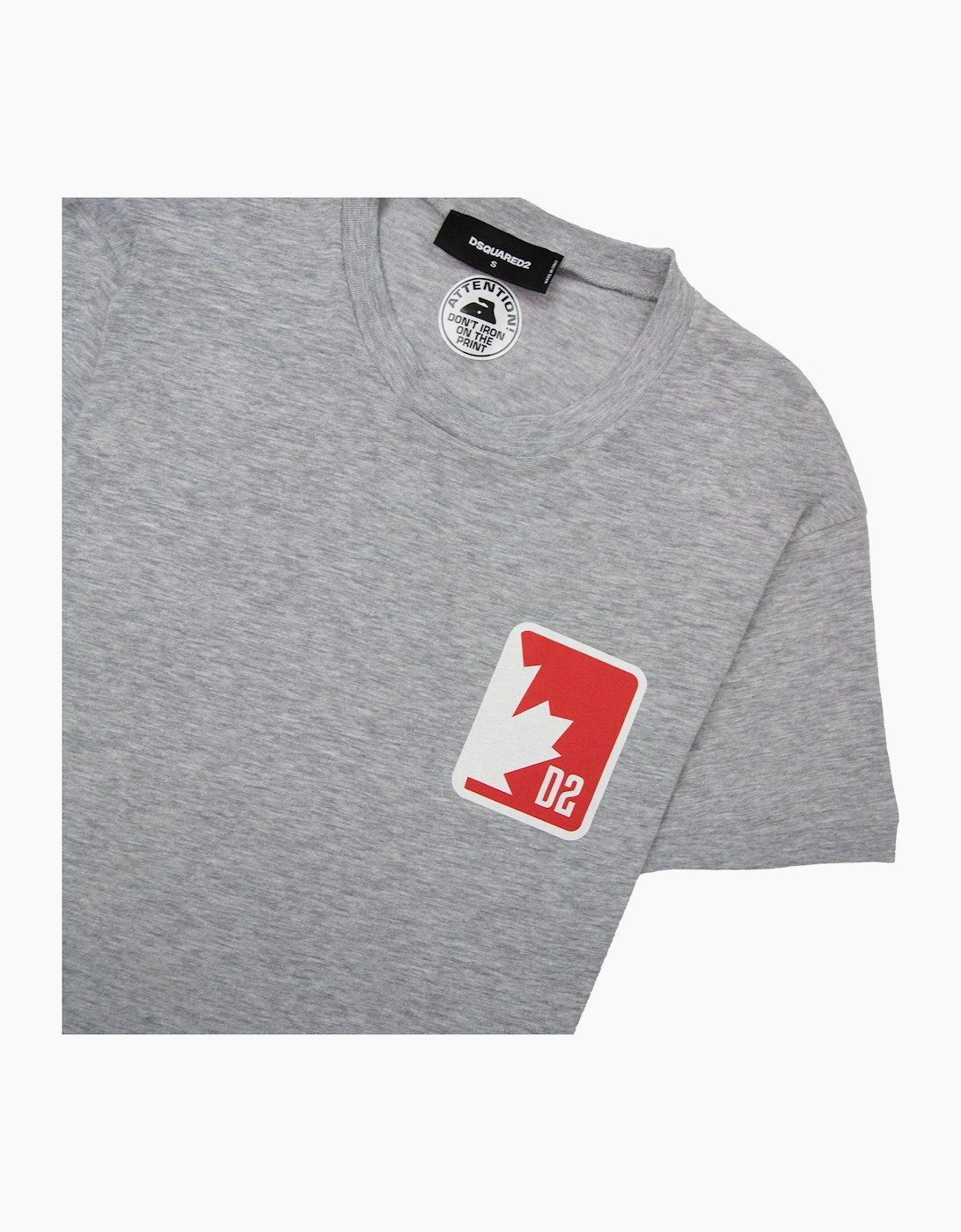 Dsquared2 D2 Patch Logo T Shirt Grey
