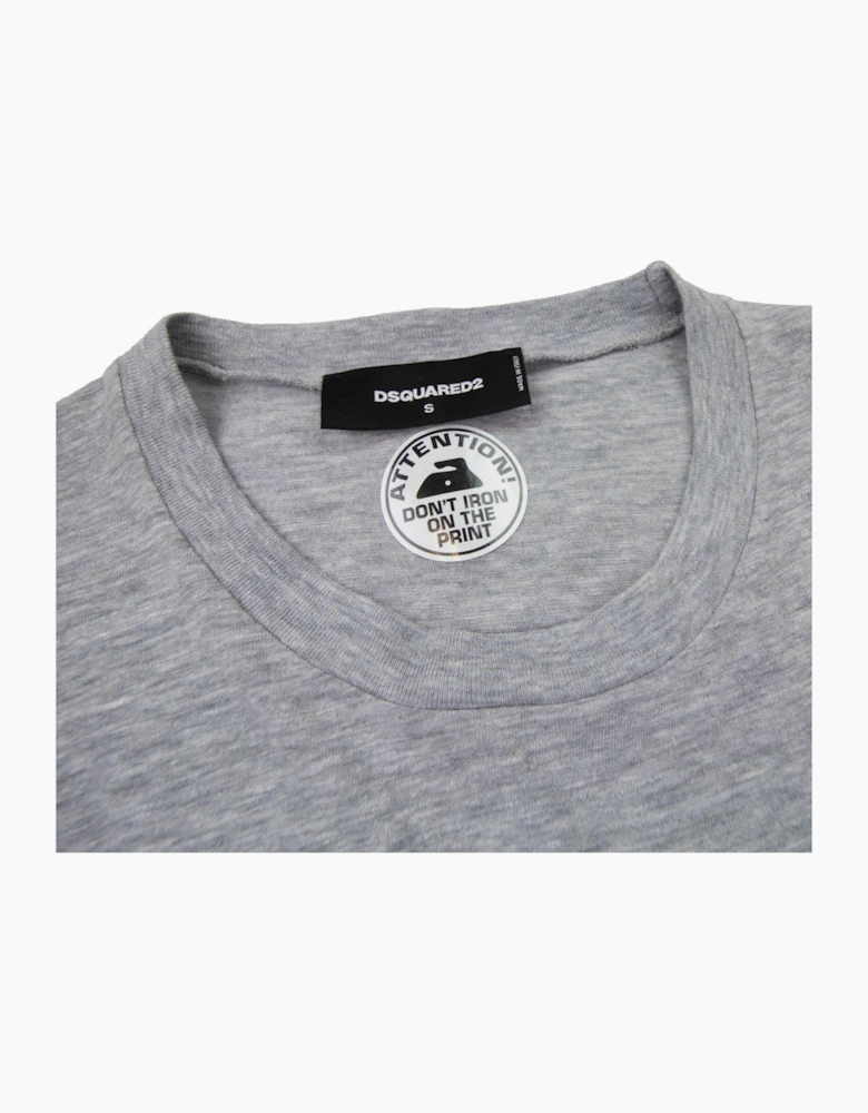 Dsquared2 D2 Patch Logo T Shirt Grey