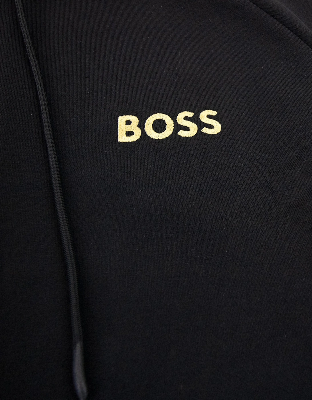 Hugo Boss Saggy 1 Embroidered Logo Zip Up Hoodie Black 001