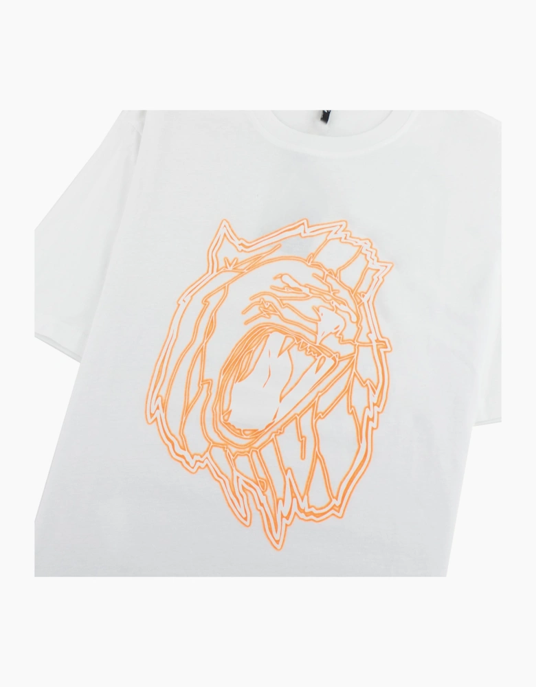 Versace Versus Lion Head Print T-shirt White