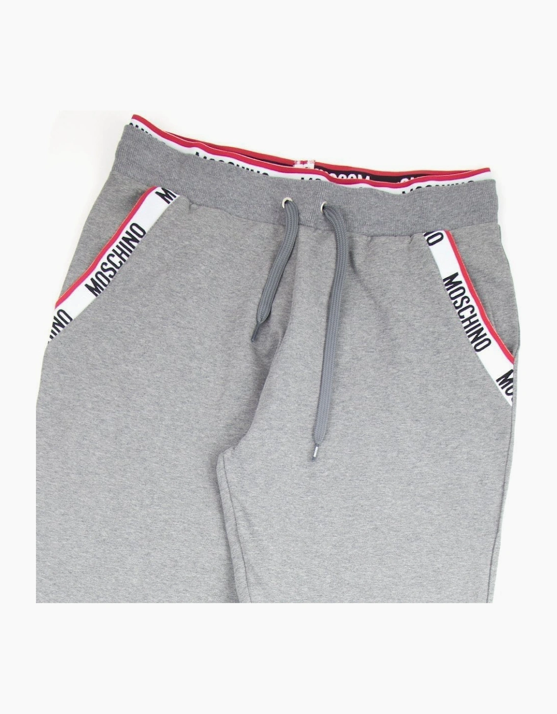 Moschino Underwear Pocket Tape Logo Jogging Pants Light Grey