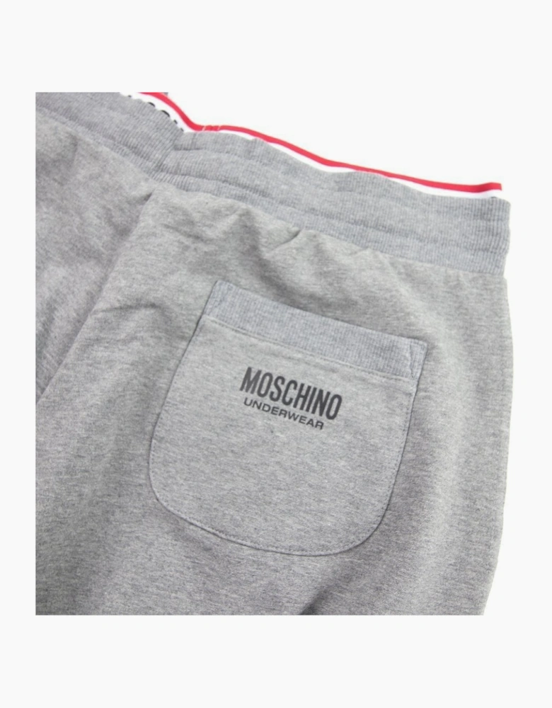 Moschino Underwear Pocket Tape Logo Jogging Pants Light Grey