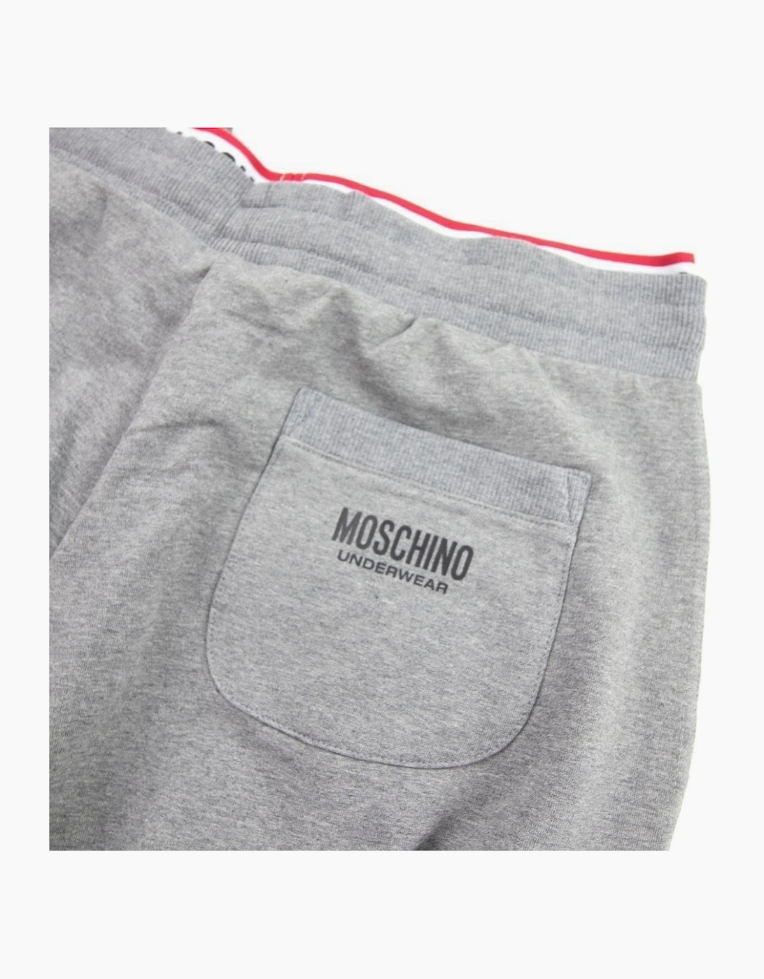 Moschino Underwear Pocket Tape Logo Jogging Pants Light Grey