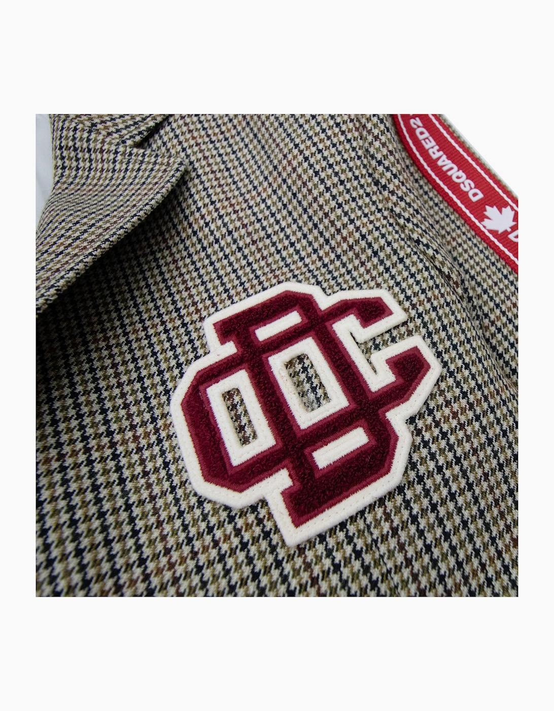 Dsquared2 Tape Detail Check Sport Blazer Jacket Beige 001