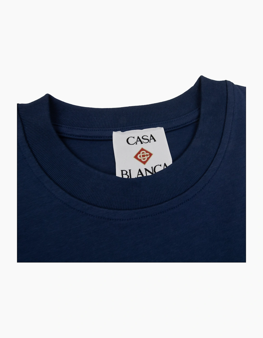 Casablanca Tennis Club Icon Printed T-shirt Navy