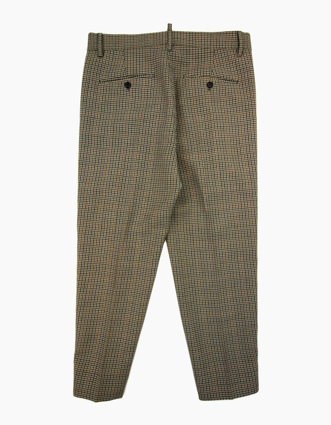 Dsquared2 Check Pattern Tape Logo Trouser Beige 001