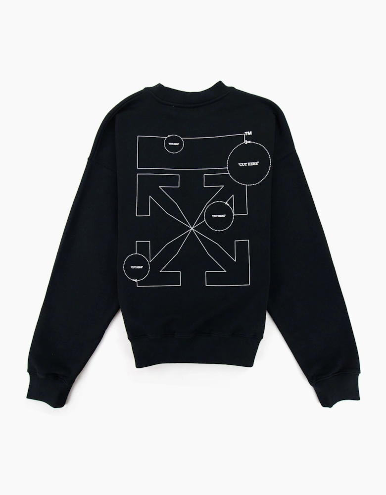 Off White Cut Here Arrow Skate Sweatshirt Black/white