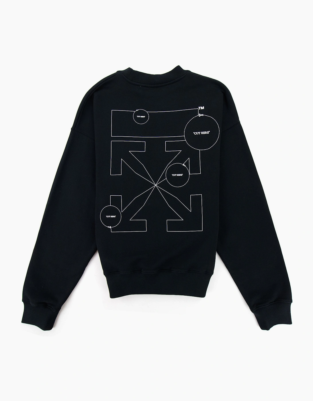 Off White Cut Here Arrow Skate Sweatshirt Black/white