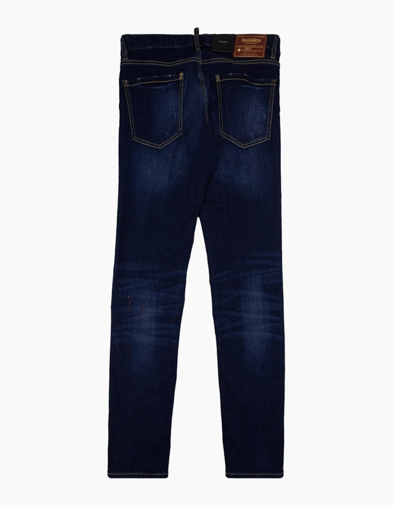 Dsquared2 Dsq2 Red Paint Slim Jean Denim 470