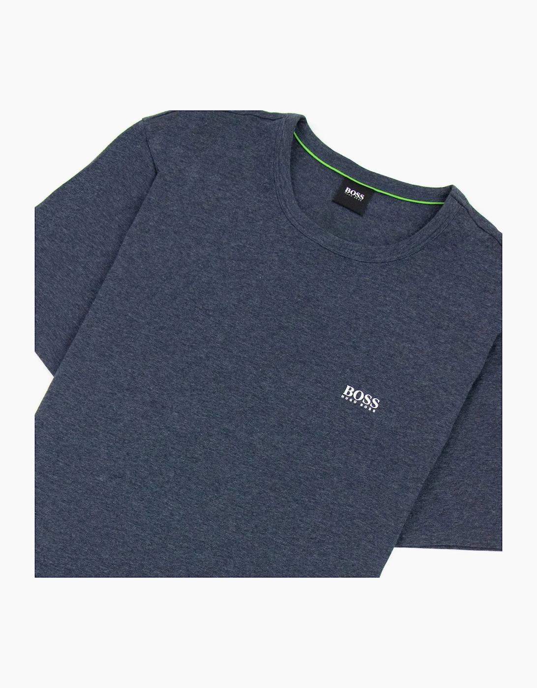 Hugo Boss Regular-fit T-shirt With Contrast Logo Dark Blue 415