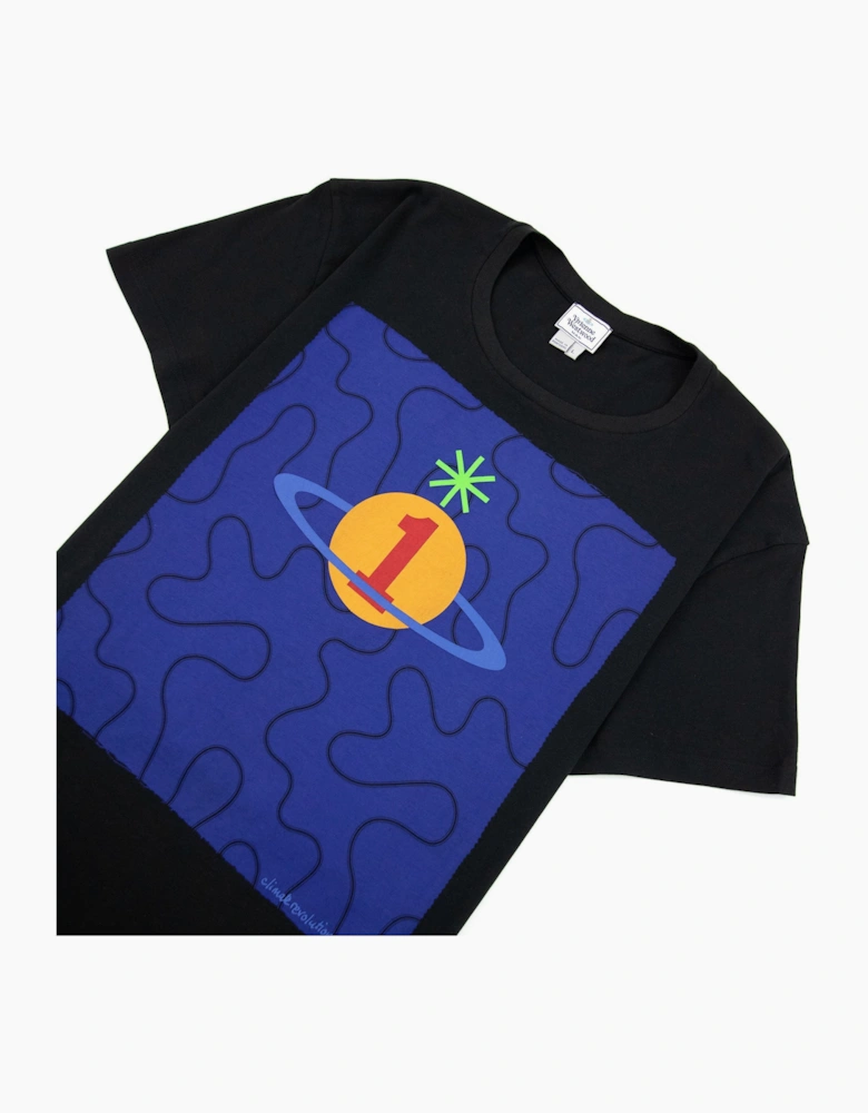 Vivienne Westwood Squiggle Logo Print T Shirt Blue/black
