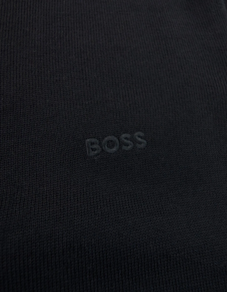Hugo Boss Botto-l Embroidered Logo With Responsible Wool Sweater Black 001