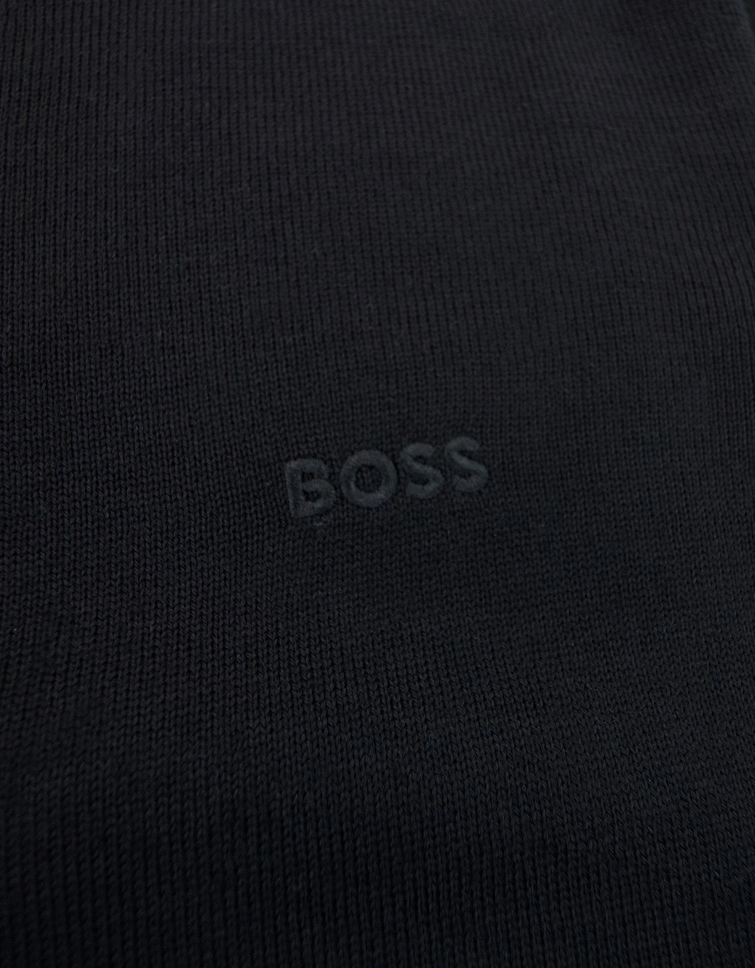 Hugo Boss Botto-l Embroidered Logo With Responsible Wool Sweater Black 001