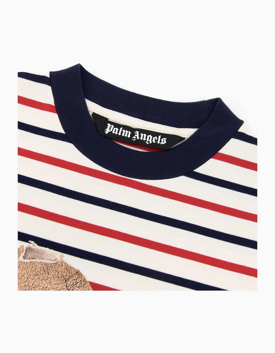 Palm Angels Pa Bear Stripe Classic Tee Red/white