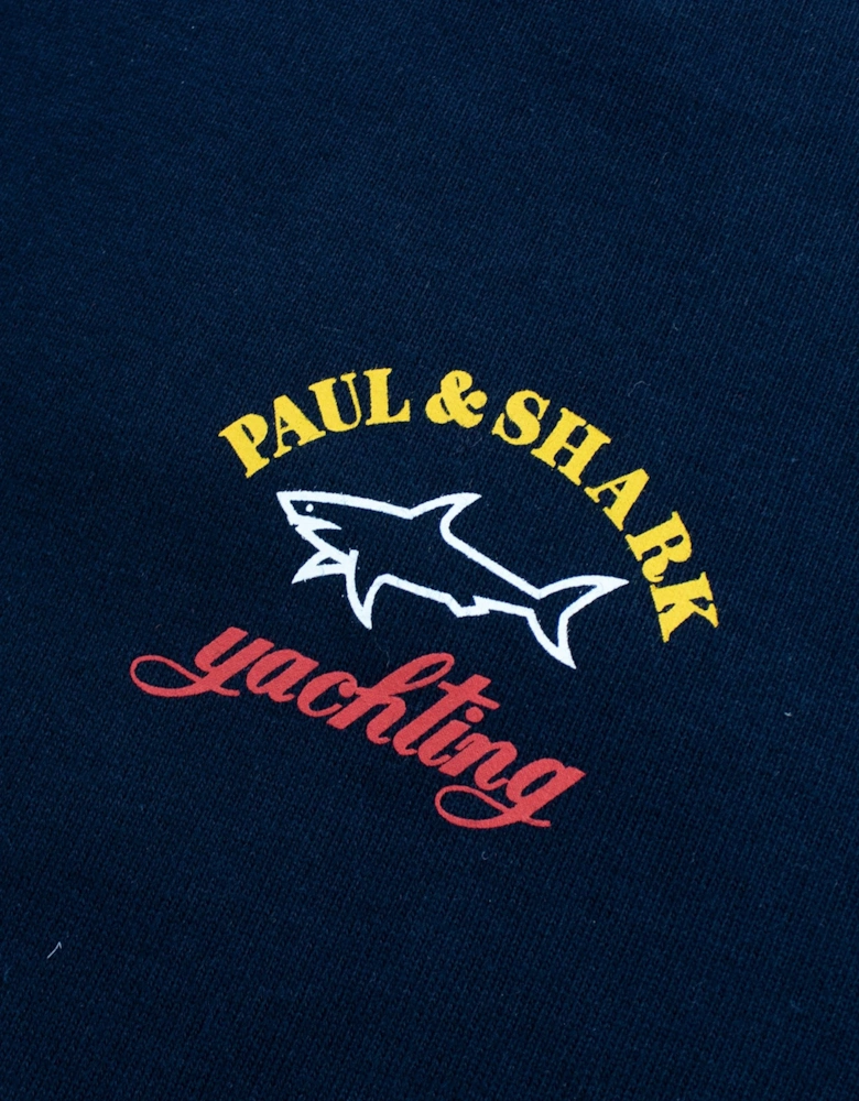 Paul And Shark Central Logo Crew Sweatshirt Navy