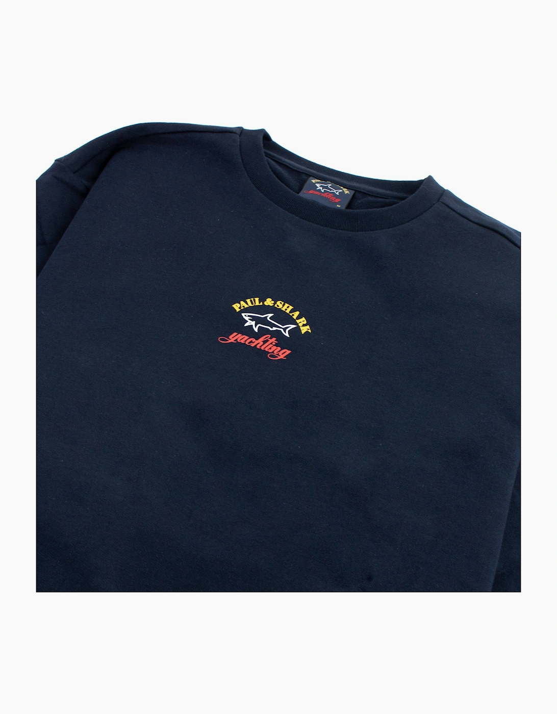 Paul And Shark Central Logo Crew Sweatshirt Navy