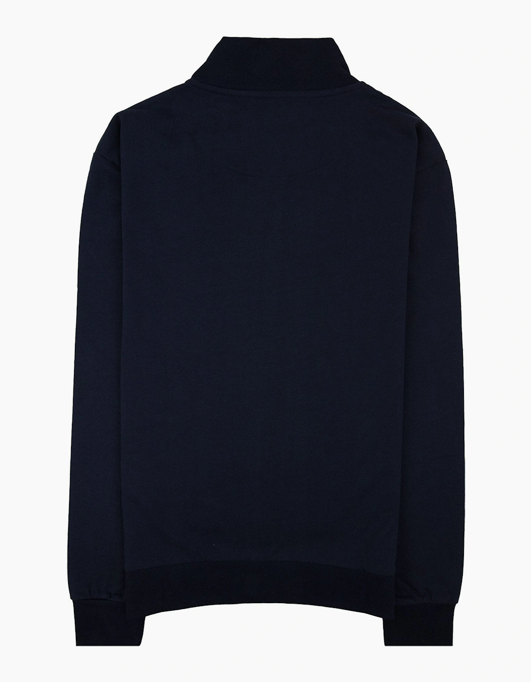 Aquascutum Full Zip Club Check Mockneck Sweatshirt Navy 11