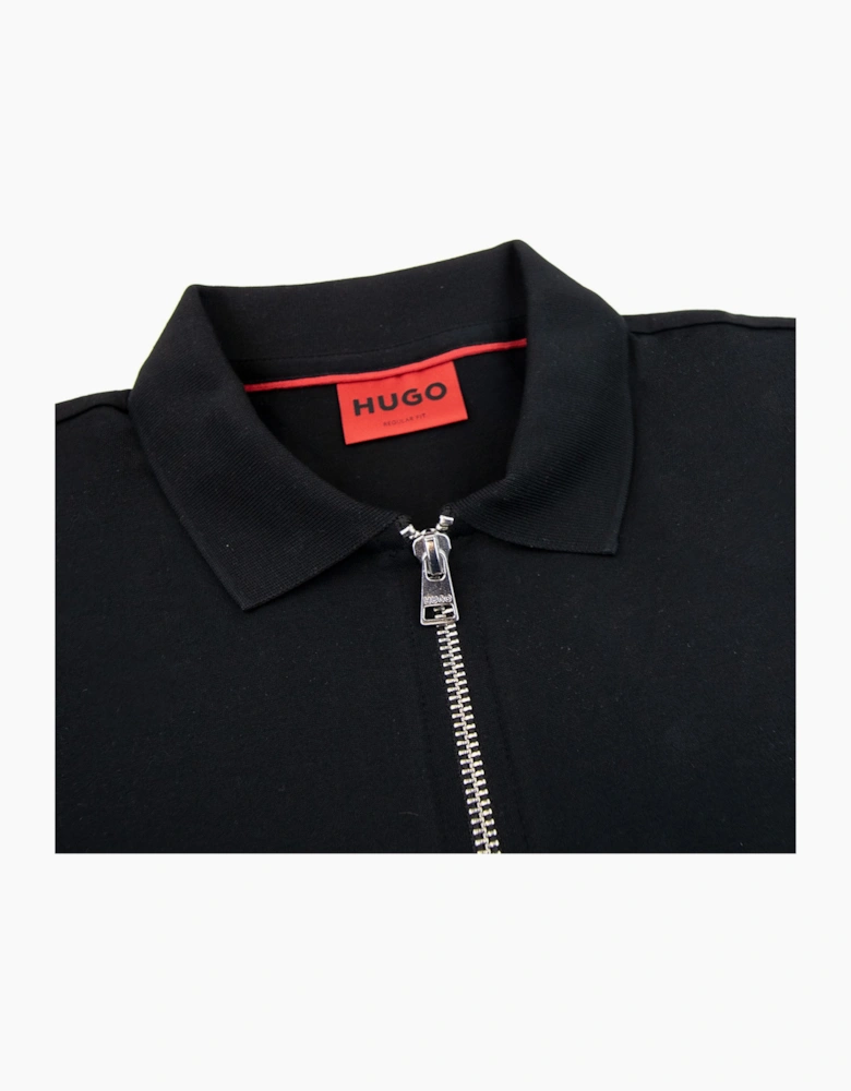 Hugo Dozelot Zip S/s Polo Shirt Black 001
