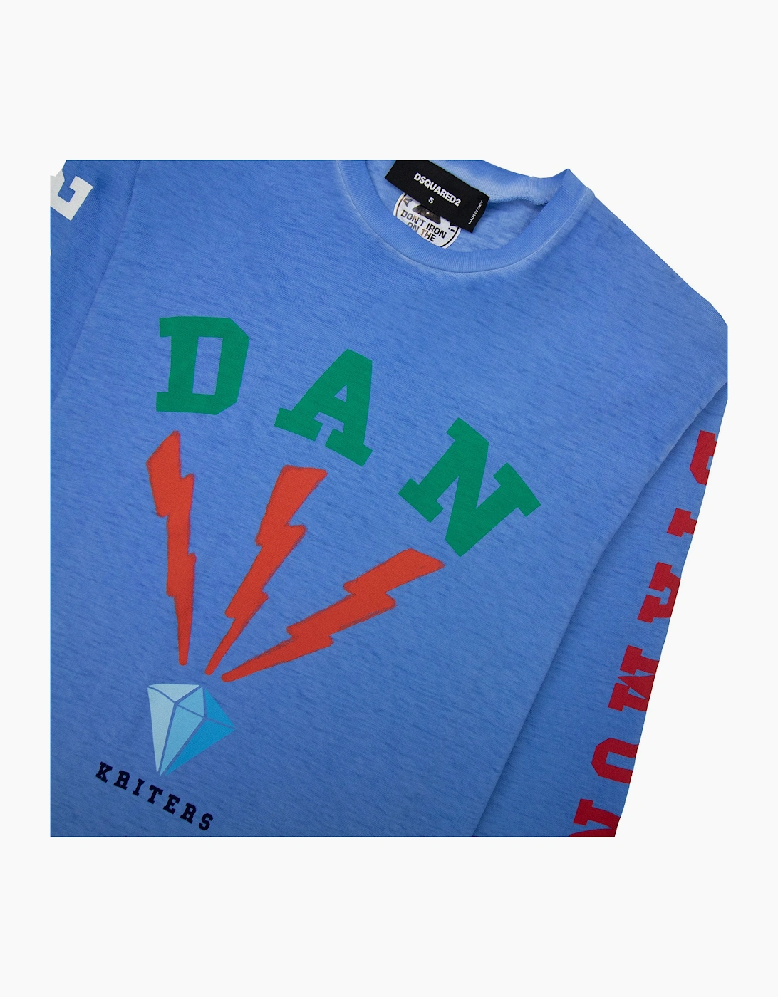 Dsquared2 Dan Kriters Lightening Detail L/s T Shirt Blue