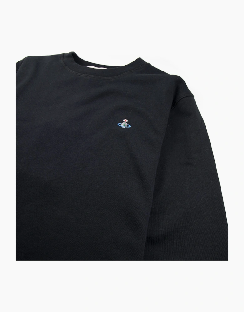 Vivienne Westwood Orb Logo Sweatshirt with Arm Buckles Black