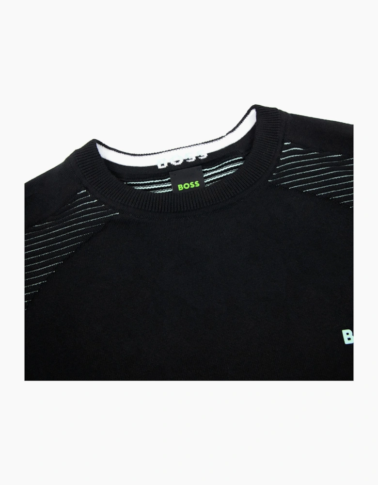Hugo Boss Ramal Two Tone Stripes Sweater Black 001