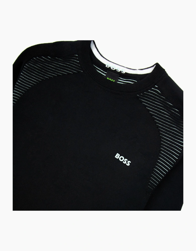 Hugo Boss Ramal Two Tone Stripes Sweater Black 001