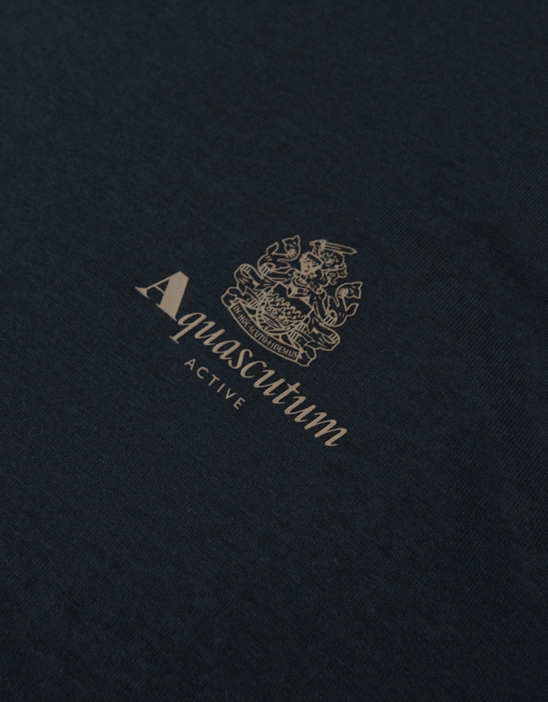 Aquascutum Club Check Shoulder T-shirt Black