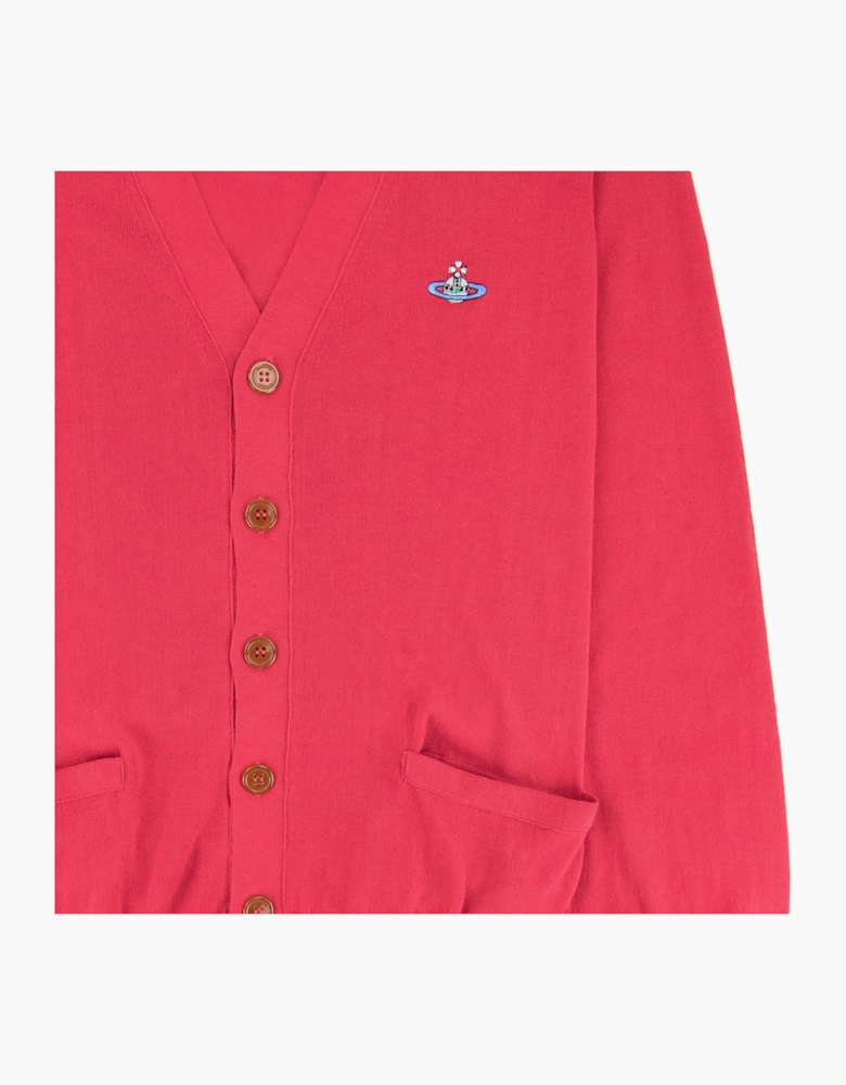Vivienne Westwood Orb Logo Knitted Cardigan Pink