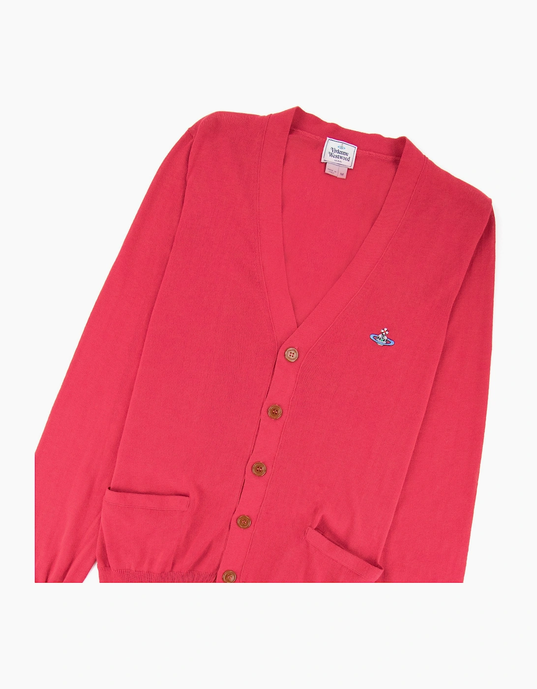 Vivienne Westwood Orb Logo Knitted Cardigan Pink