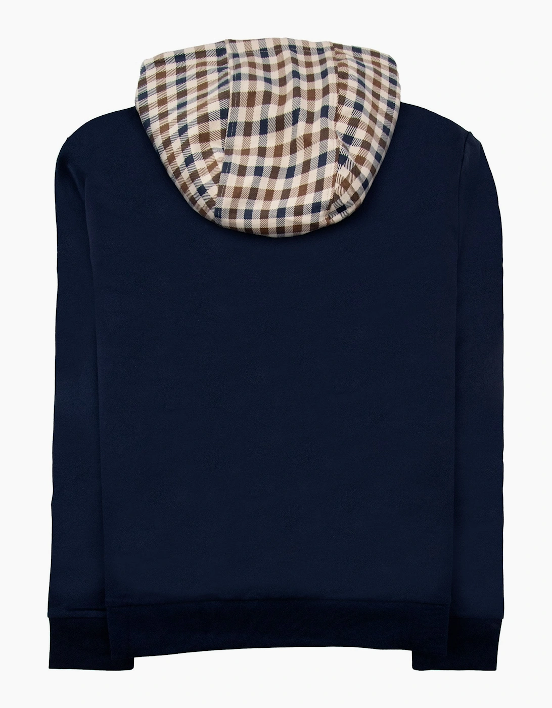 Aquascutum Club Check Hoodie Navy 11
