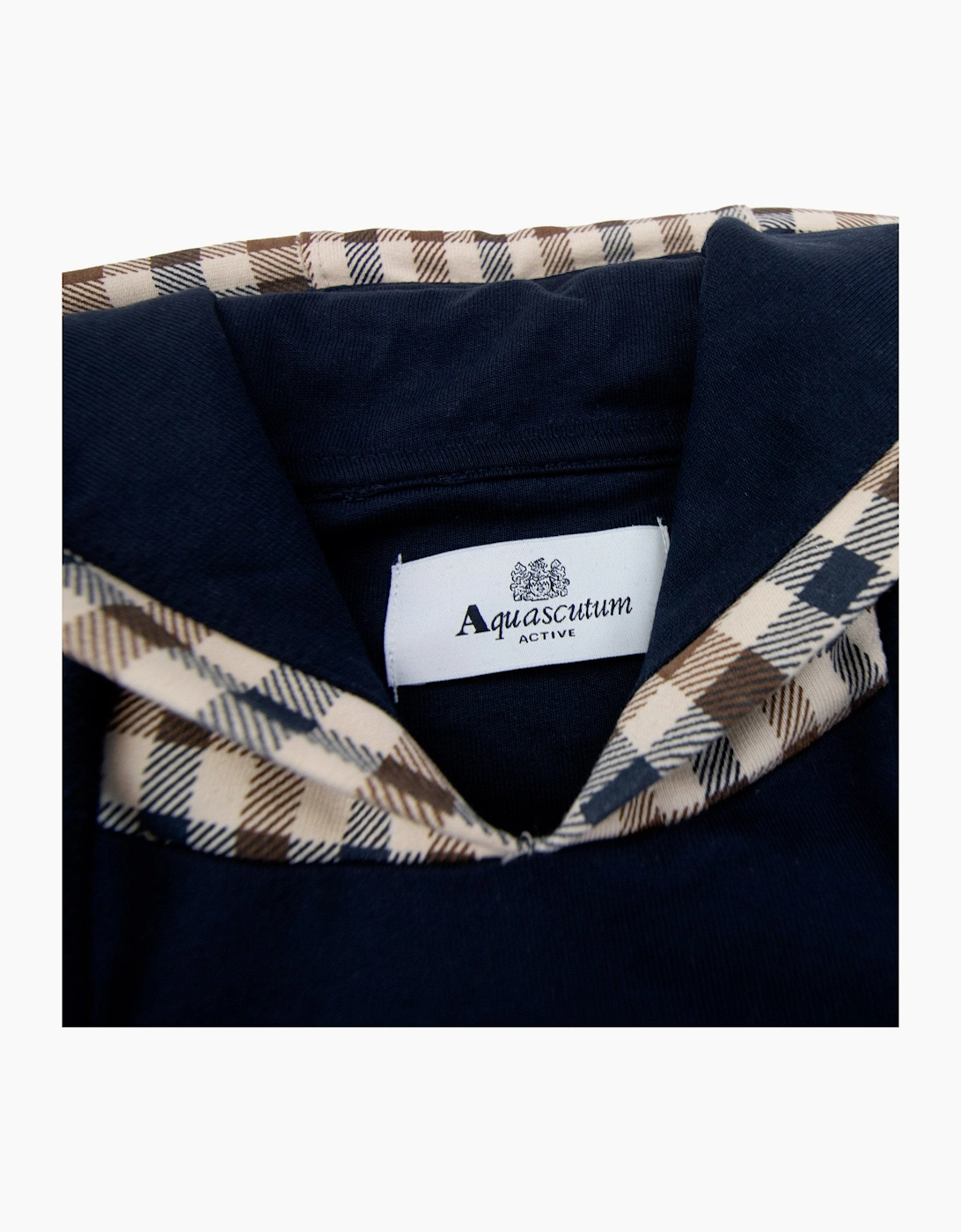 Aquascutum Club Check Hoodie Navy 11