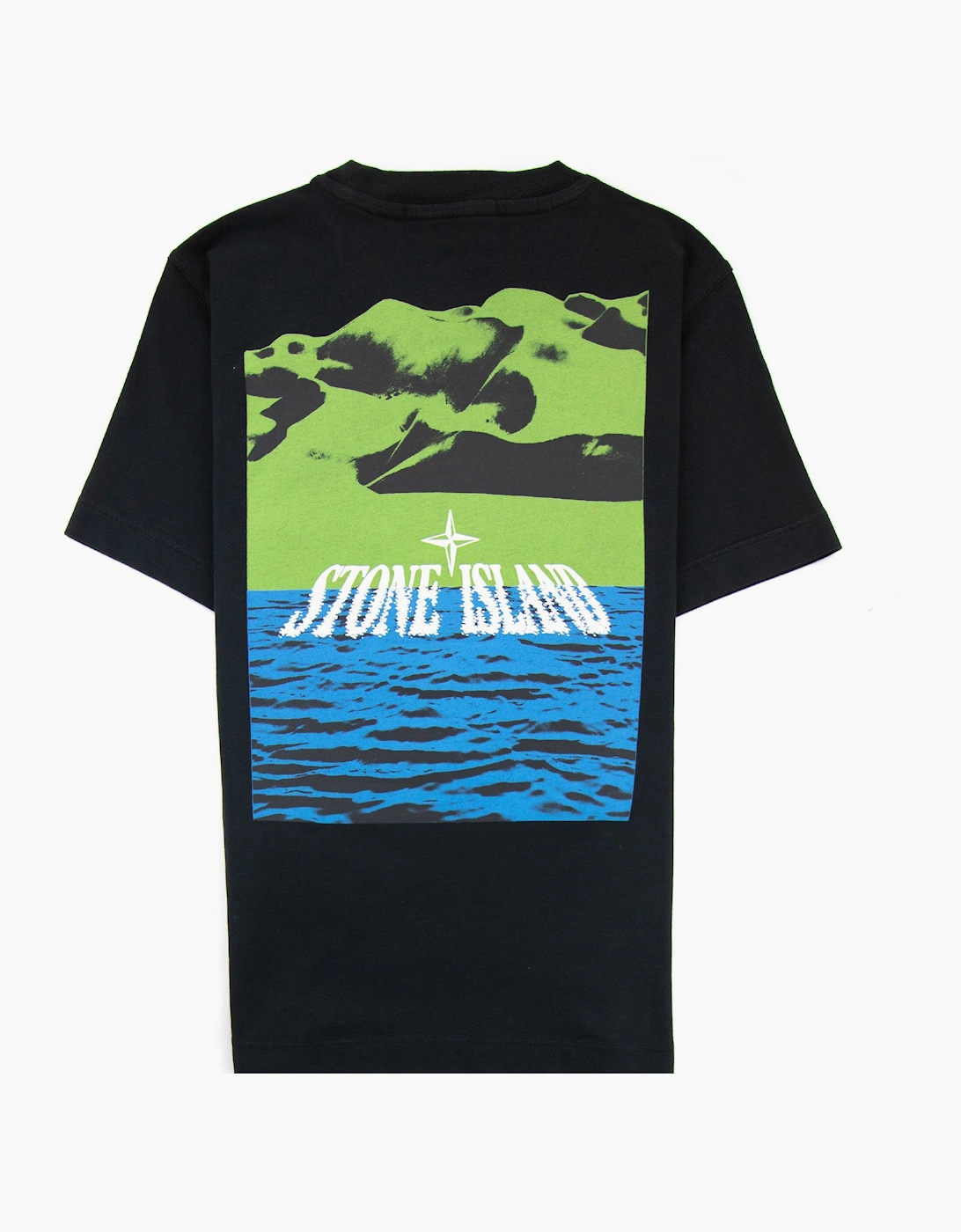 Stone Island Junior Digital Landscape T-shirt Black V0029