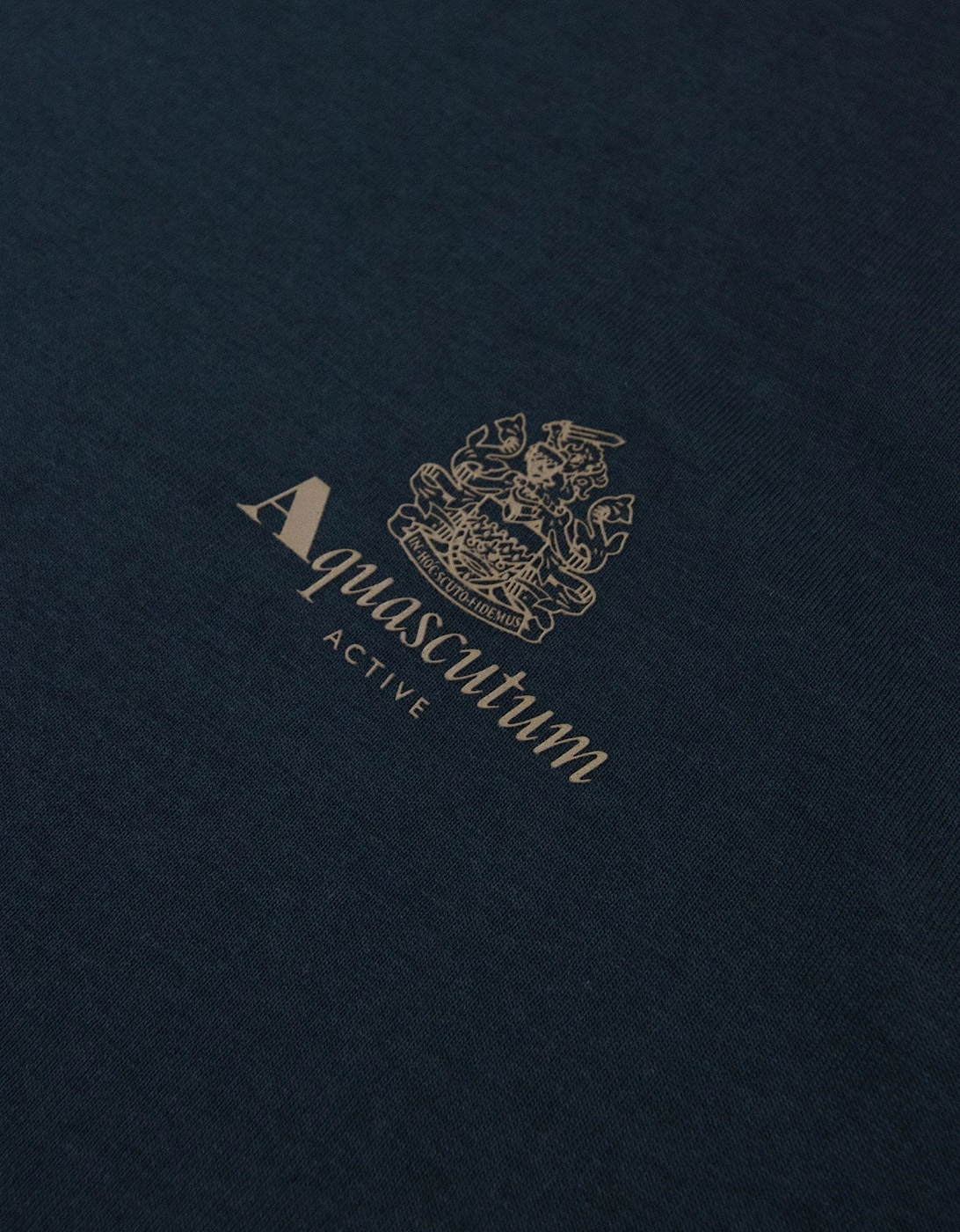 Aquascutum Club Check Shoulder T-shirt Navy