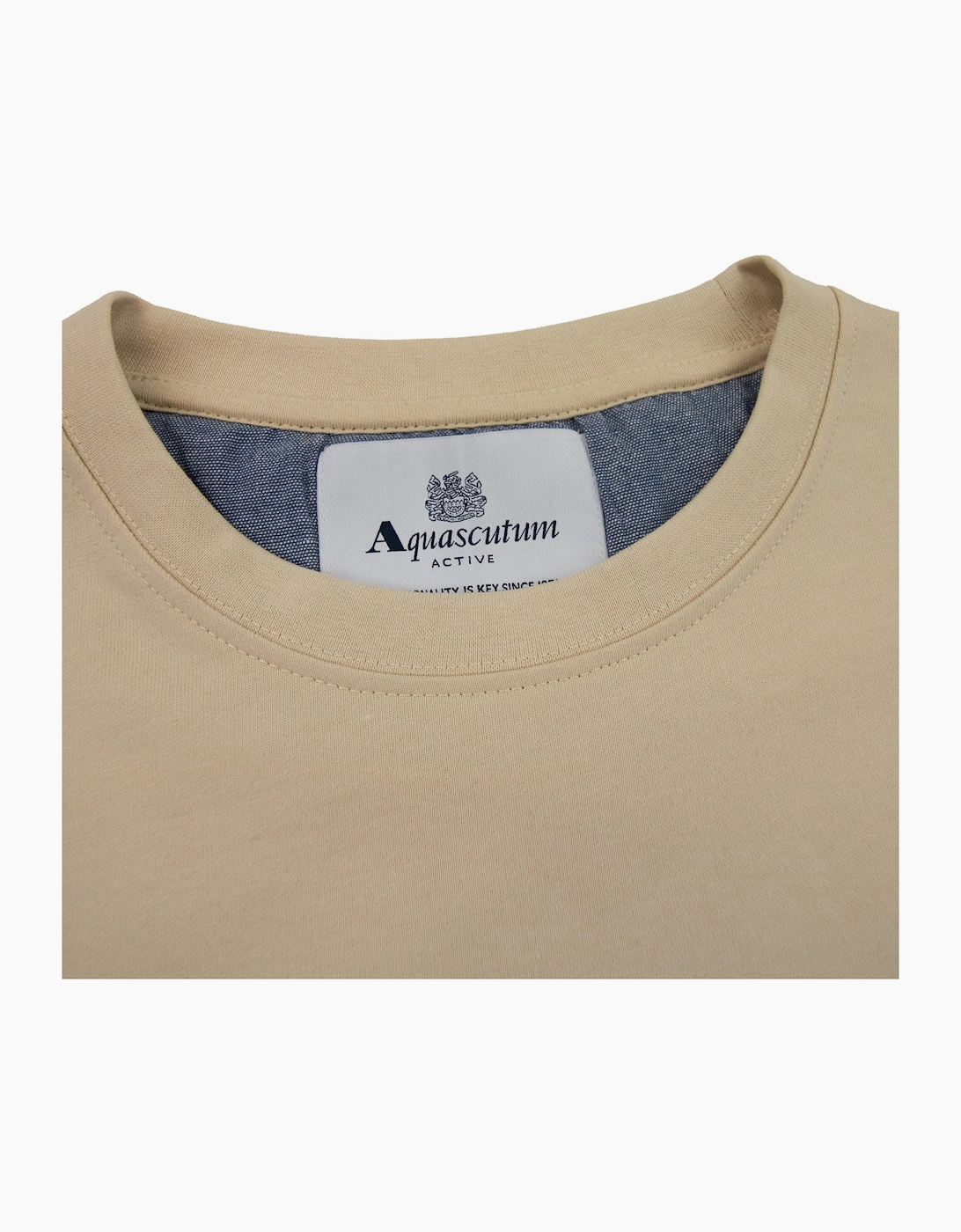 Aquascutum Active Small Logo Crewneck Sweatshirt Beige 03
